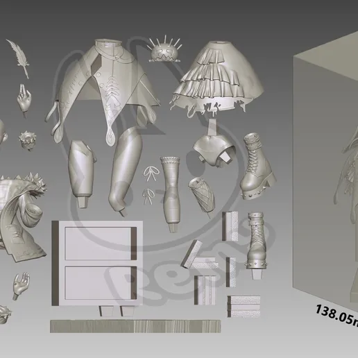 图片[3]-虚拟主播 诗织诺薇拉-3D合纵社-3D打印模型STL格式3mf格式免费下载！