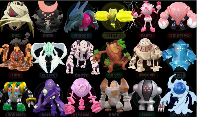 宝可梦 怪物图鉴-3D合纵社-3D打印模型STL格式3mf格式免费下载！