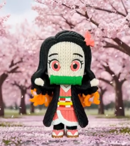 针织 祢豆子 小人-3D合纵社-3D打印模型STL格式3mf格式免费下载！