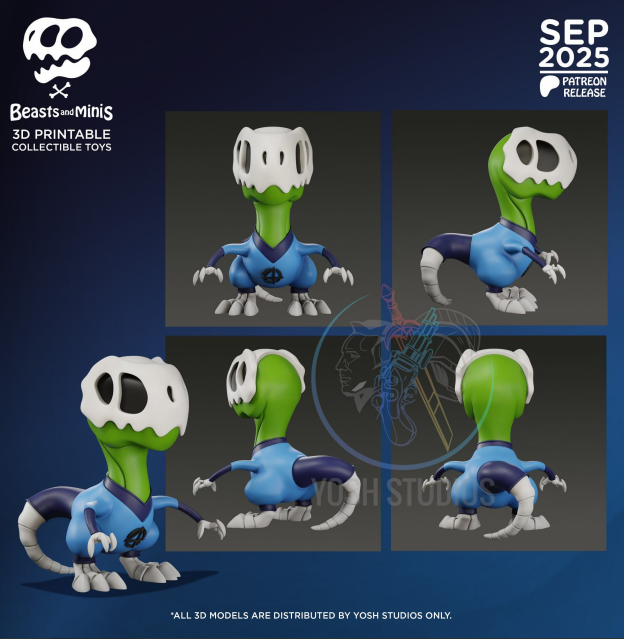 图片[3]-5款野兽 迷你模型-3D合纵社-3D打印模型STL格式3mf格式免费下载！