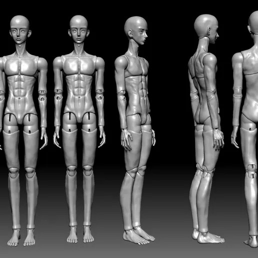 BJD 球关节娃娃 男孩模型-3D合纵社-3D打印模型STL格式3mf格式免费下载！