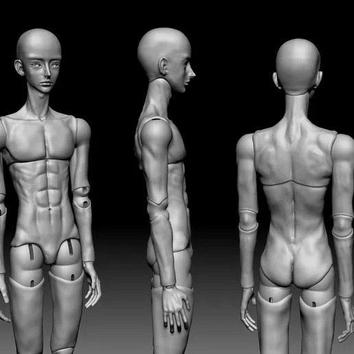 图片[2]-BJD 球关节娃娃 男孩模型-3D合纵社-3D打印模型STL格式3mf格式免费下载！