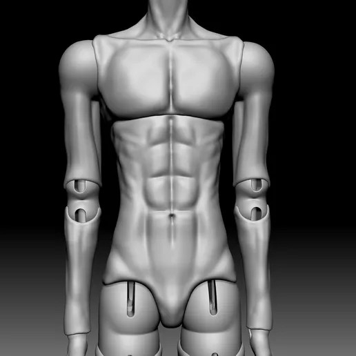 图片[3]-BJD 球关节娃娃 男孩模型-3D合纵社-3D打印模型STL格式3mf格式免费下载！