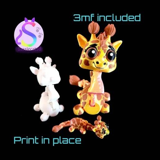 可爱小长颈鹿-3D合纵社-3D打印模型STL格式3mf格式免费下载！