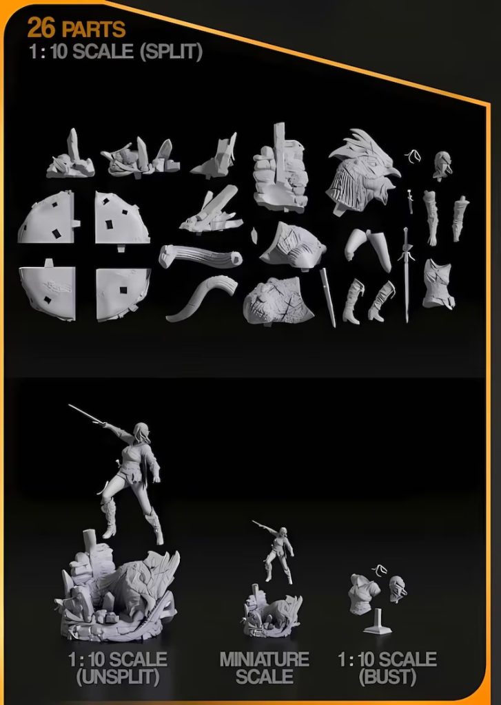 图片[4]-巫师3：狂猎 猎魔人 巫师希里-3D合纵社-3D打印模型STL格式3mf格式免费下载！