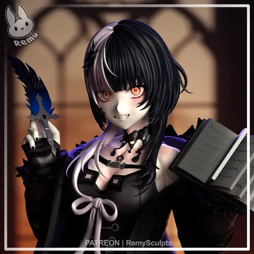 虚拟主播 诗织诺薇拉-3D合纵社-3D打印模型STL格式3mf格式免费下载！